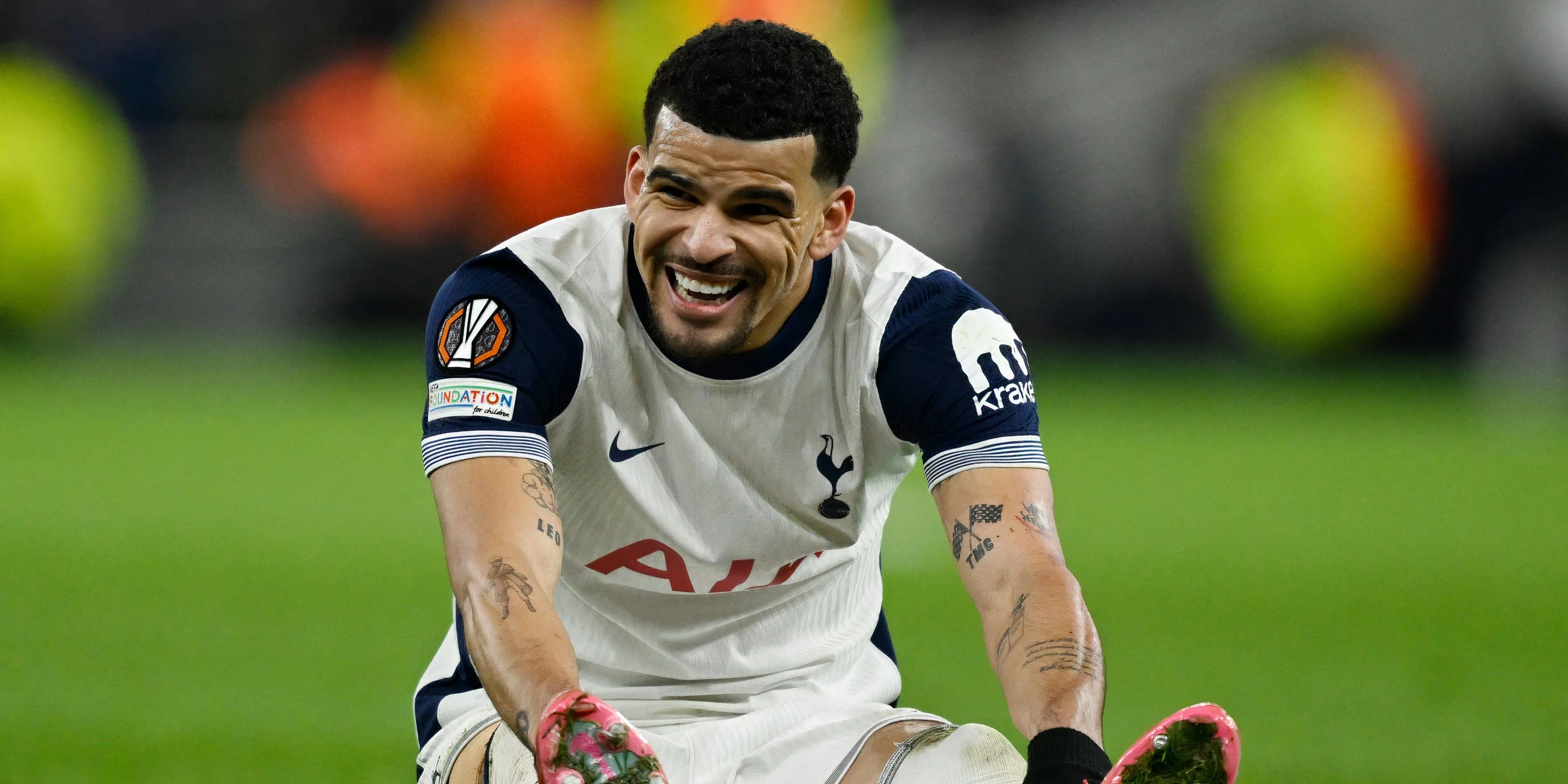 Tiền đạo Dominic Solanke trong màu áo Tottenham Hotspur